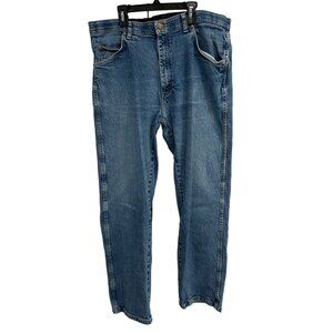 Wrangler Mens Vintage Blue Regular Fit Jeans Size 36x30 Cotton Denim